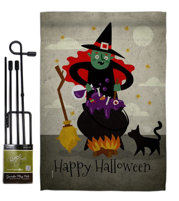 Casting Spells - Halloween Fall Horizontal Impressions Decorative Flags HG190173 Made In USA - Image 4