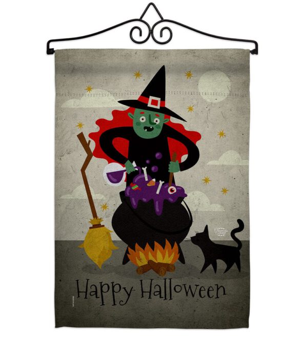 Casting Spells - Halloween Fall Horizontal Impressions Decorative Flags HG190173 Made In USA - Image 16