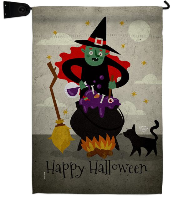 Casting Spells - Halloween Fall Horizontal Impressions Decorative Flags HG190173 Made In USA - Image 18