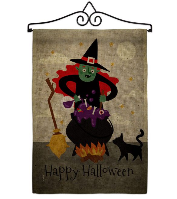 Casting Spells - Halloween Fall Horizontal Impressions Decorative Flags HG190173 Made In USA - Image 37