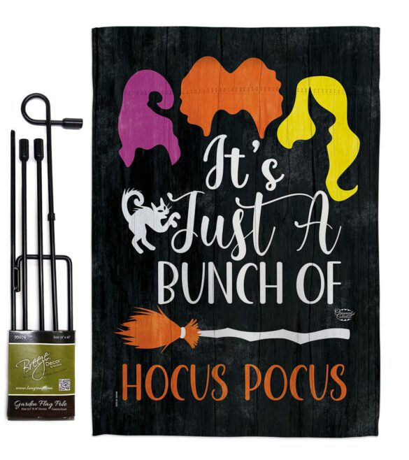 Bunch of Hocus Pocus - Halloween Fall Vertical Impressions Decorative Flags HG190179 Made In USA - Image 4
