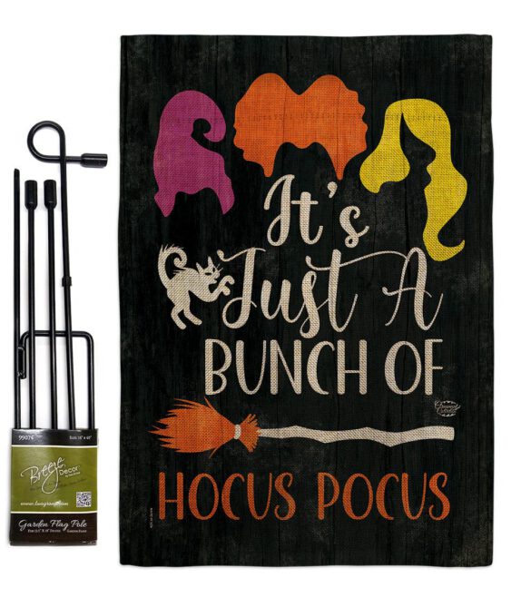 Bunch of Hocus Pocus - Halloween Fall Vertical Impressions Decorative Flags HG190179 Made In USA - Image 25
