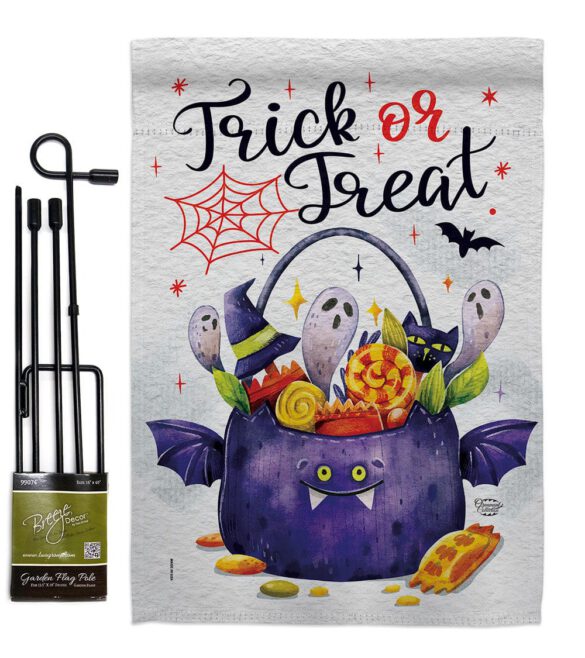Full Treat - Halloween Fall Vertical Impressions Decorative Flags HG190180 Made In USA - Image 4