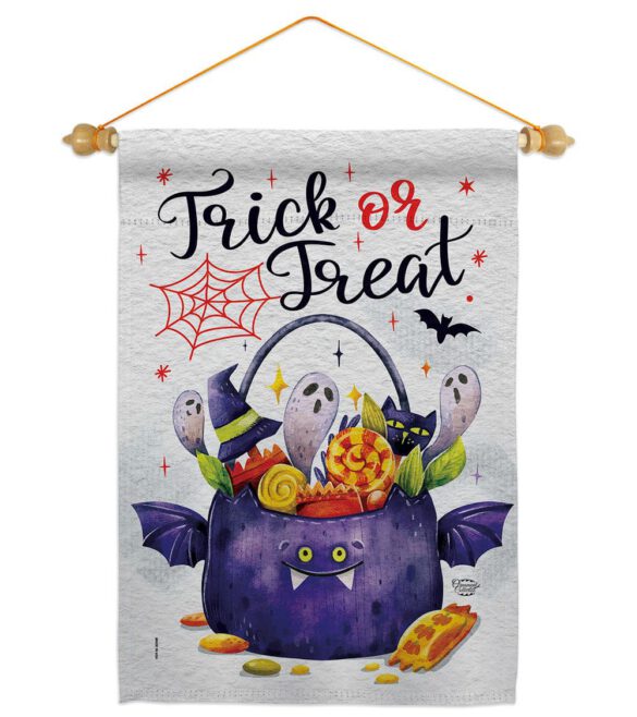 Full Treat - Halloween Fall Vertical Impressions Decorative Flags HG190180 Made In USA - Image 19