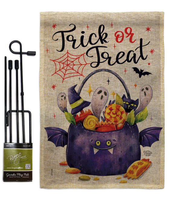 Full Treat - Halloween Fall Vertical Impressions Decorative Flags HG190180 Made In USA - Image 25