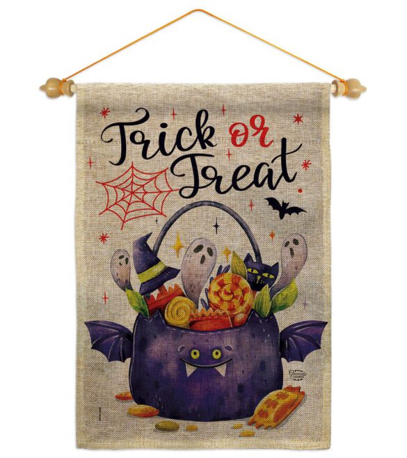 Full Treat - Halloween Fall Vertical Impressions Decorative Flags HG190180 Made In USA - Image 40