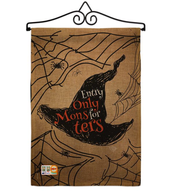 Entry Only For Monsters - Halloween Fall Vertical Impressions Decorative Flags HG191021 Made In USA - Image 10