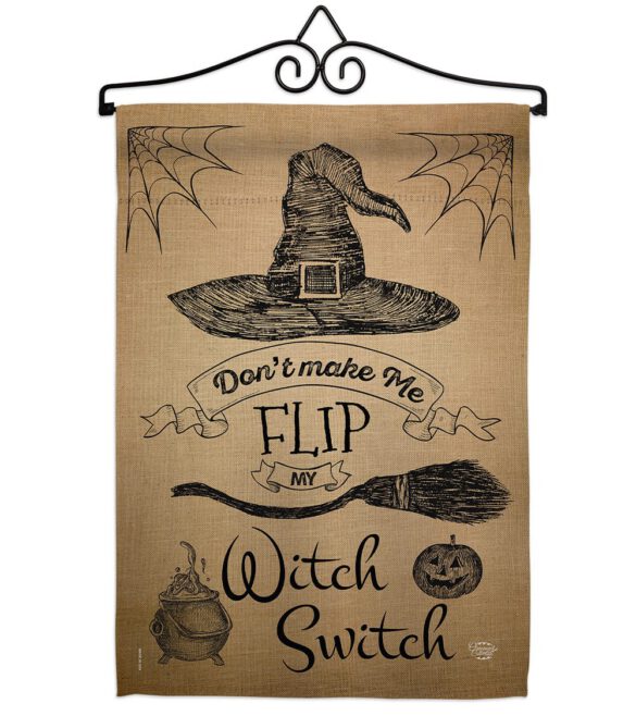 Flip my Witch Switch - Halloween Fall Vertical Impressions Decorative Flags HG191031 Made In USA - Image 7