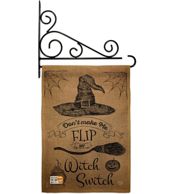 Flip my Witch Switch - Halloween Fall Vertical Impressions Decorative Flags HG191031 Made In USA - Image 12