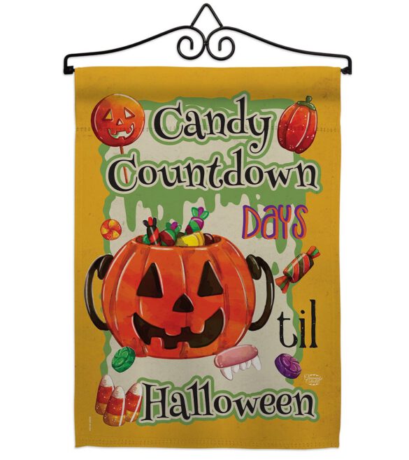 Candy Countdown - Halloween Fall Vertical Impressions Decorative Flags HG191032 Made In USA - Image 7
