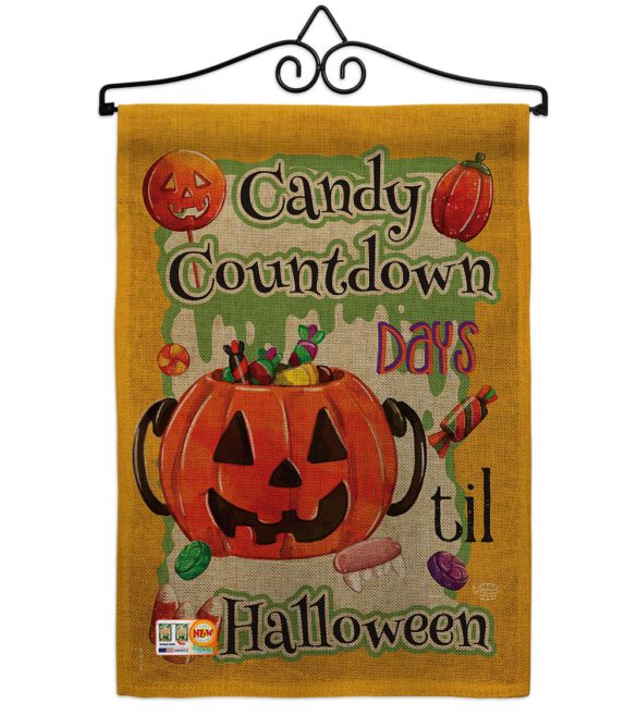 Candy Countdown - Halloween Fall Vertical Impressions Decorative Flags HG191032 Made In USA - Image 10