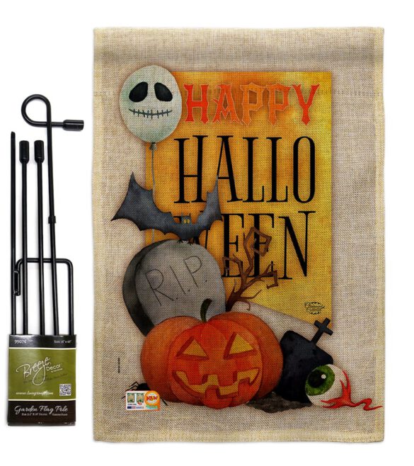 Happy Halloween Spirit - Halloween Fall Vertical Impressions Decorative Flags HG192073 Made In USA - Image 9