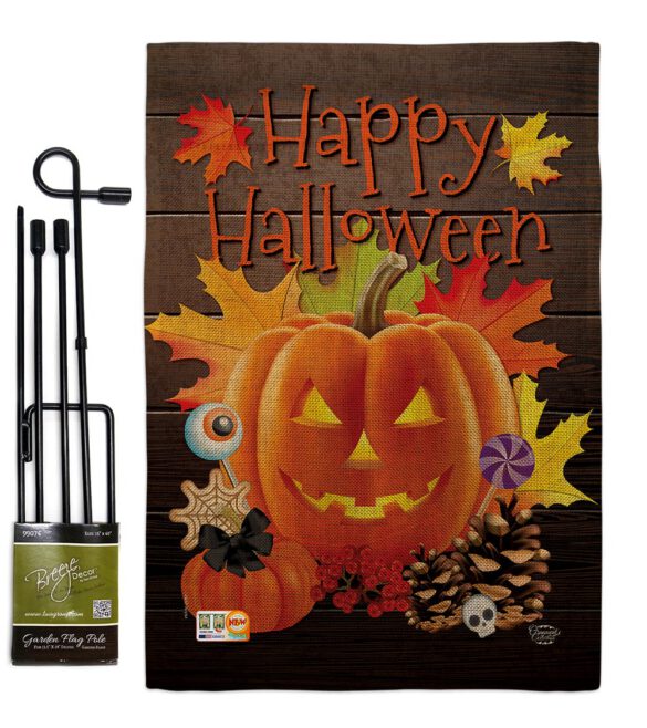Evil Halloween Pumpkin - Halloween Fall Vertical Impressions Decorative Flags HG192141 Made In USA - Image 9