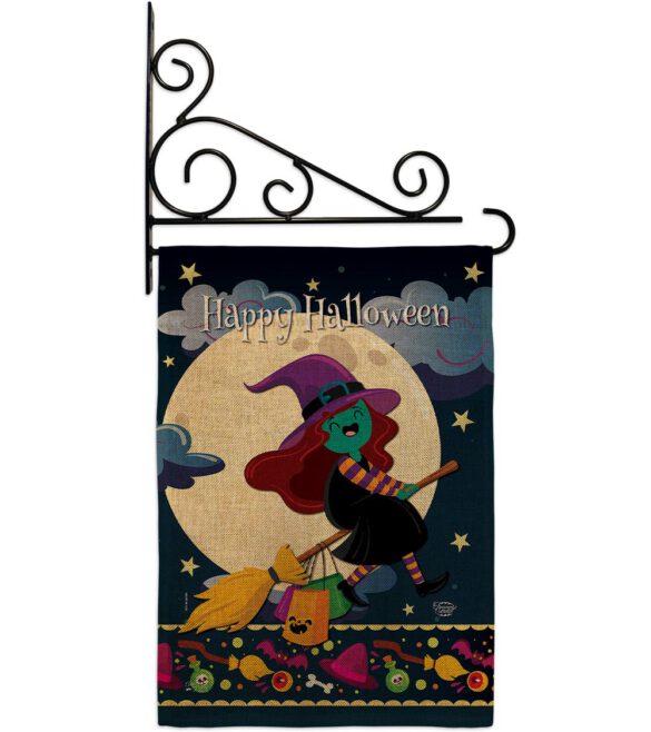 Happy Halloween Witch - Halloween Fall Vertical Impressions Decorative Flags HG192218 Made In USA - Image 14