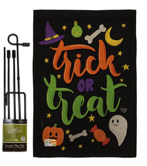 Cute Trick or Treat - Halloween Fall Vertical Impressions Decorative Flags HG192220 Made In USA - Image 12
