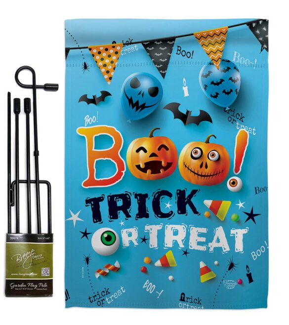 Boo Trick - Halloween Fall Vertical Impressions Decorative Flags HG192221 Made In USA - Image 4
