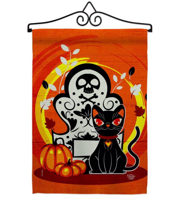 Halloween Kitty - Halloween Fall Vertical Impressions Decorative Flags HG192652 Made In USA - Image 7