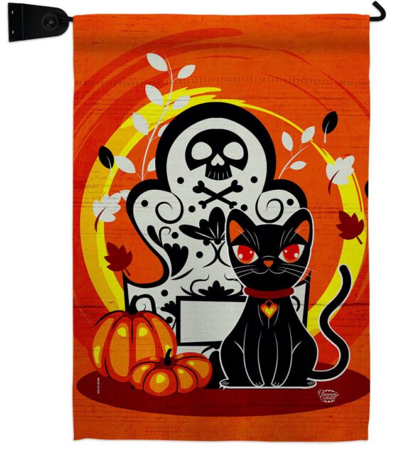 Halloween Kitty - Halloween Fall Vertical Impressions Decorative Flags HG192652 Made In USA - Image 9