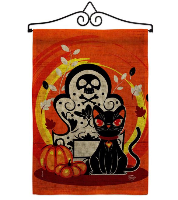 Halloween Kitty - Halloween Fall Vertical Impressions Decorative Flags HG192652 Made In USA - Image 19