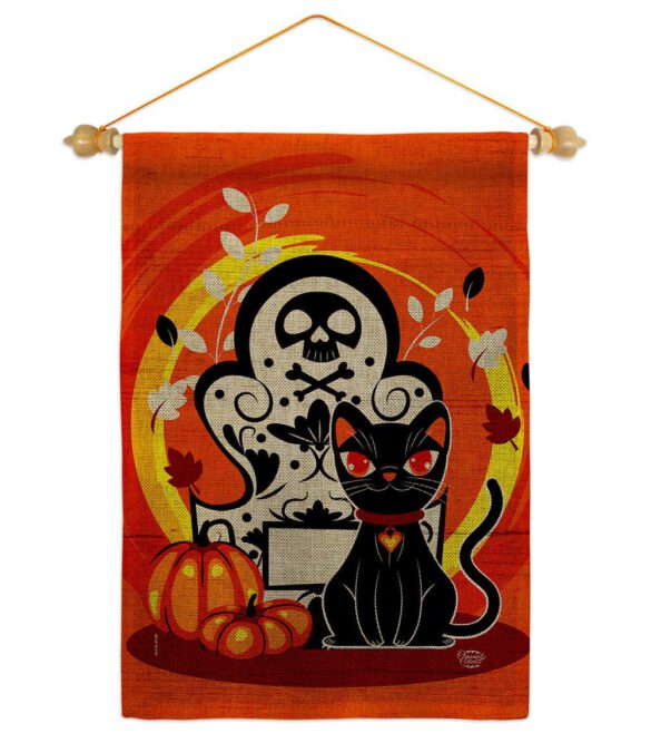 Halloween Kitty - Halloween Fall Vertical Impressions Decorative Flags HG192652 Made In USA - Image 22