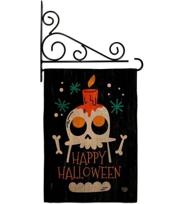 Happy Skull - Halloween Fall Vertical Impressions Decorative Flags HG192664 Made In USA - Image 20