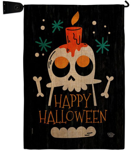Happy Skull - Halloween Fall Vertical Impressions Decorative Flags HG192664 Made In USA - Image 21
