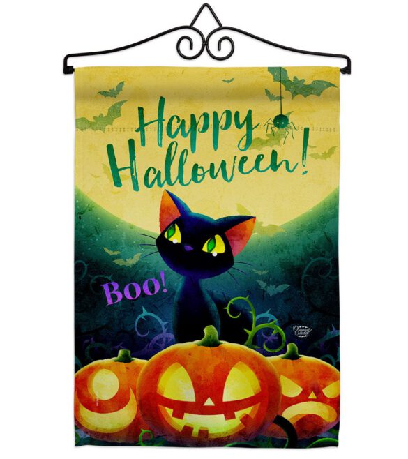 Cute Black Cat - Halloween Fall Vertical Impressions Decorative Flags HG192668 Made In USA - Image 7