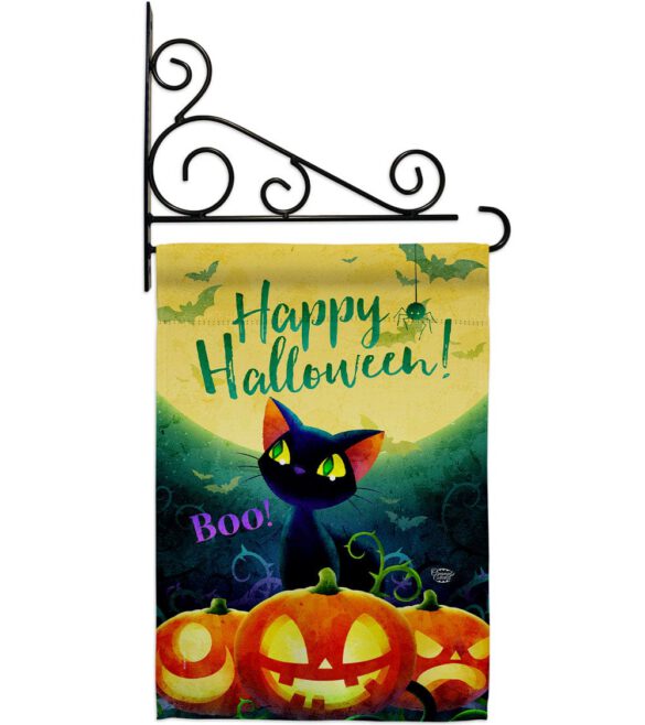 Cute Black Cat - Halloween Fall Vertical Impressions Decorative Flags HG192668 Made In USA - Image 8