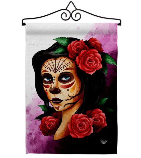 Elegant Skull - Halloween Fall Vertical Impressions Decorative Flags HG192715 Made In USA - Image 7