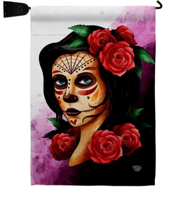 Elegant Skull - Halloween Fall Vertical Impressions Decorative Flags HG192715 Made In USA - Image 9
