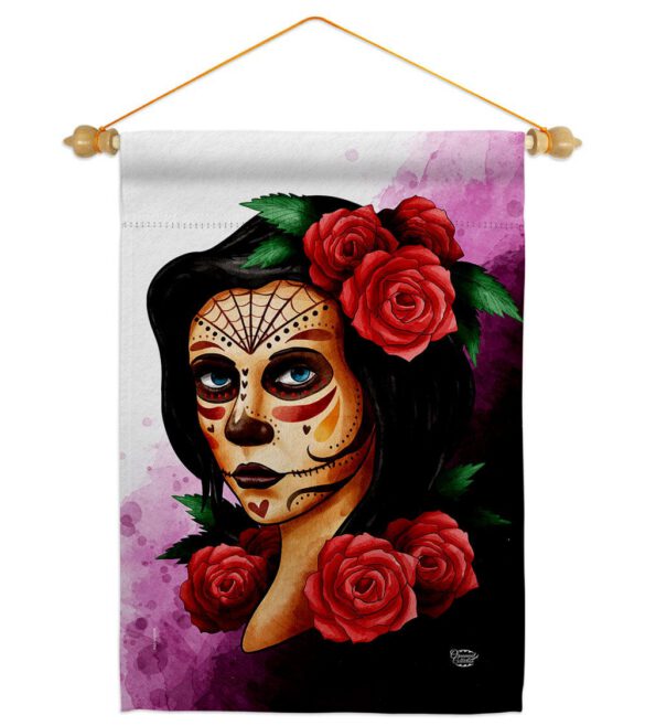 Elegant Skull - Halloween Fall Vertical Impressions Decorative Flags HG192715 Made In USA - Image 10