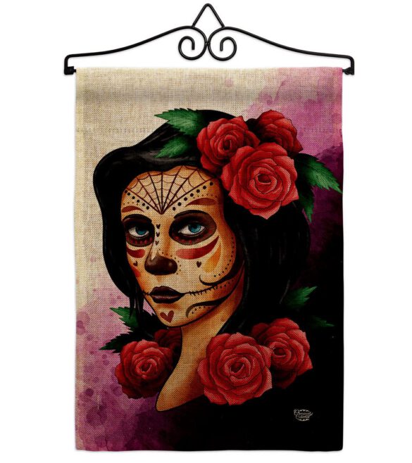 Elegant Skull - Halloween Fall Vertical Impressions Decorative Flags HG192715 Made In USA - Image 19