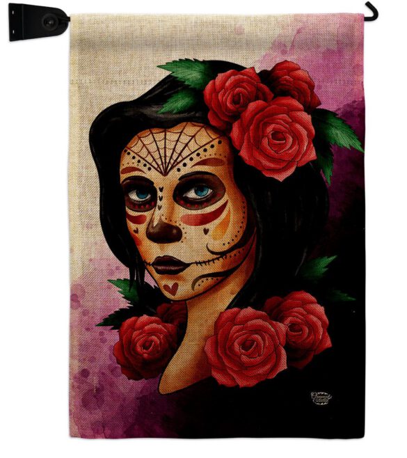 Elegant Skull - Halloween Fall Vertical Impressions Decorative Flags HG192715 Made In USA - Image 21