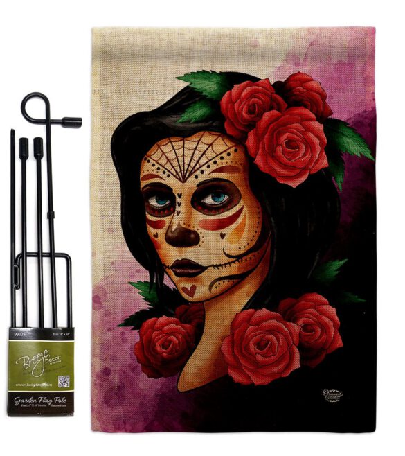 Elegant Skull - Halloween Fall Vertical Impressions Decorative Flags HG192715 Made In USA - Image 16