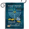 Happy Hanukkah - Hanukkah Winter Vertical Impressions Decorative Flags HG114126 Made In USA