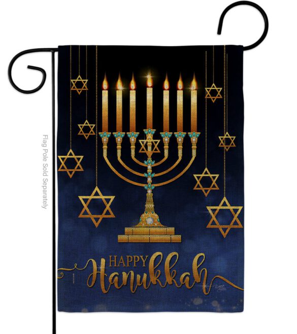 Happy Hanukkah - Hanukkah Winter Vertical Impressions Decorative Flags HG114227 Made In USA - Image 11