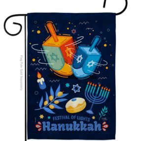 Festival Of Lights - Hanukkah Winter Vertical Impressions Decorative Flags HG114228 Made In USA