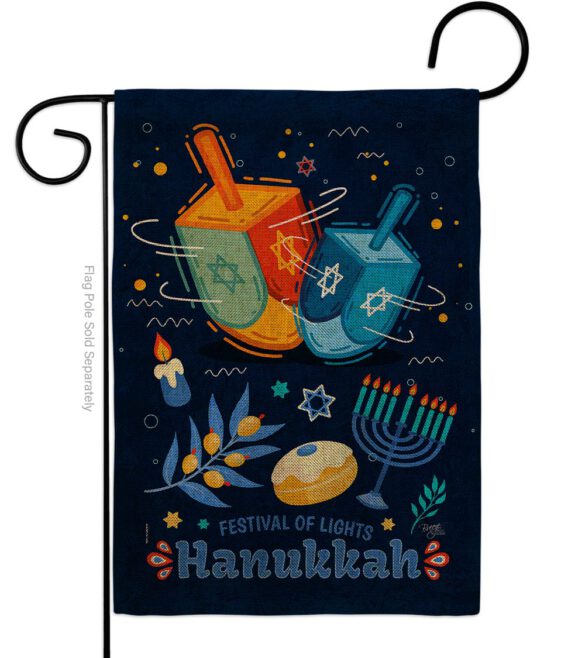 Festival Of Lights - Hanukkah Winter Vertical Impressions Decorative Flags HG114228 Made In USA - Image 11