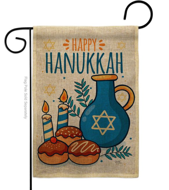 Hanukkah Sufganiyot - Hanukkah Winter Vertical Impressions Decorative Flags HG114240 Made In USA - Image 11