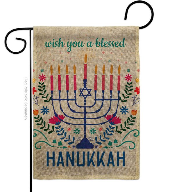 Hanukkan Wish - Hanukkah Winter Vertical Impressions Decorative Flags HG120276 Made In USA - Image 22