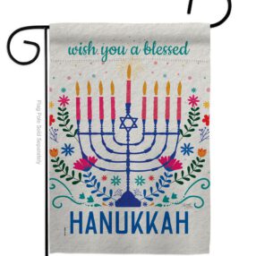 Hanukkan Wish - Hanukkah Winter Vertical Impressions Decorative Flags HG120276 Made In USA