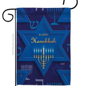 Holiday Hanukkah - Hanukkah Winter Vertical Impressions Decorative Flags HG130431 Made In USA