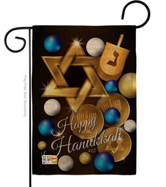 Happy Hanukkah - Hanukkah Winter Vertical Impressions Decorative Flags HG137063 Made In USA - Image 8