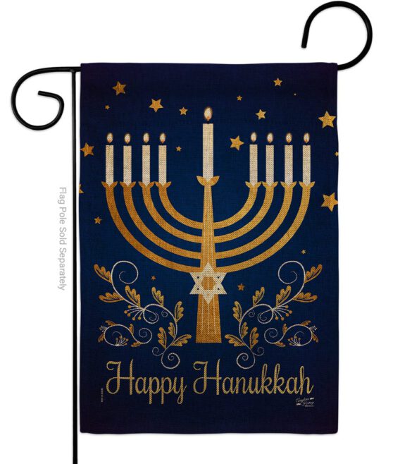 Happy Hanukkah - Hanukkah Winter Vertical Impressions Decorative Flags HG137324 Made In USA - Image 11