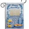 Happy Hanukkah - Hanukkah Winter Vertical Impressions Decorative Flags HG137326 Made In USA