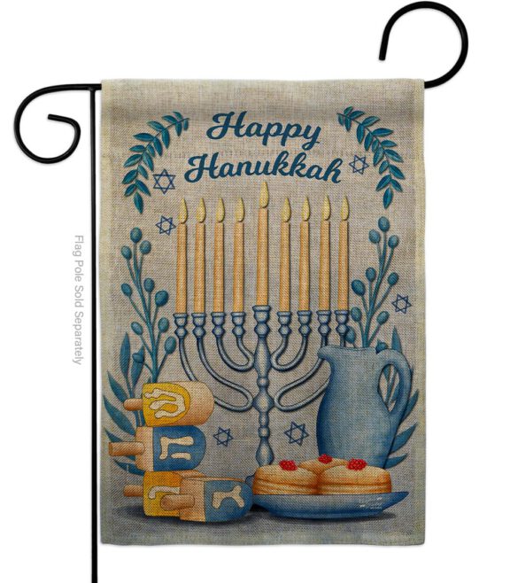 Happy Hanukkah - Hanukkah Winter Vertical Impressions Decorative Flags HG137326 Made In USA - Image 11