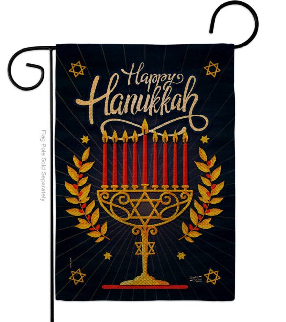 Happy Hanukkah - Hanukkah Winter Vertical Impressions Decorative Flags HG137327 Made In USA - Image 11