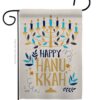 Happy Hanukkah - Hanukkah Winter Vertical Impressions Decorative Flags HG137328 Made In USA
