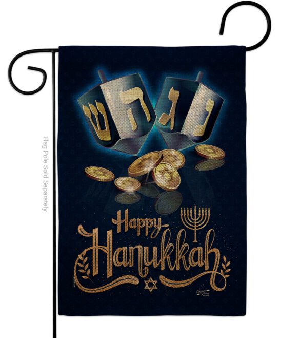Happy Hanukkah - Hanukkah Winter Vertical Impressions Decorative Flags HG137330 Made In USA - Image 11