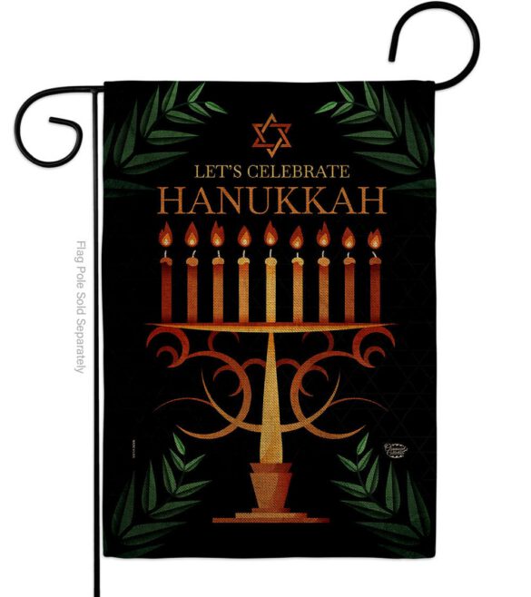 Celebrate Hanukkah - Hanukkah Winter Vertical Impressions Decorative Flags HG190011 Made In USA - Image 13